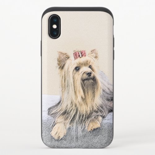 Yorkshire Terrier Painting _ Cute Original Dog Art iPhone X Slider Case