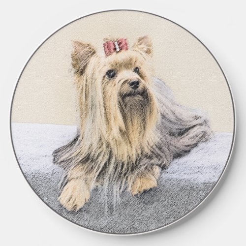 Yorkshire Terrier Painting _ Cute Original Dog Art Wireless Charger