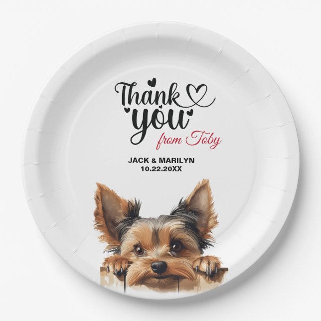 Yorkshire Terrier Paper Plates (Front)