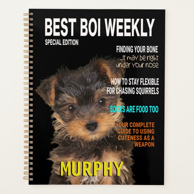 Yorkshire Terrier Parody Magazine Cover Planner (Front)