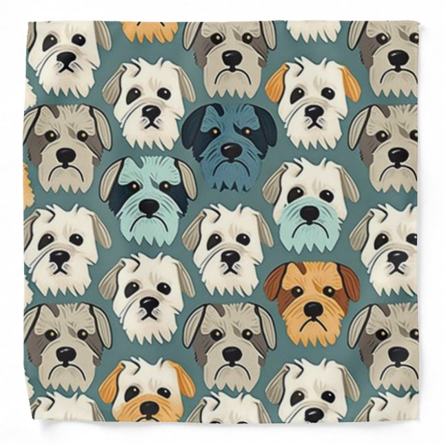 Yorkshire Terrier Pattern Bandana (Front)