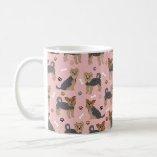 Yorkshire Terrier Paws and Bones Yorkie Dog Coffee Mug