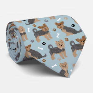 Yorkshire Terrier Paws and Bones Yorkie Dog Neck Tie