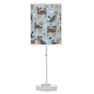 Yorkshire Terrier Paws and Bones Yorkie Dog Table Lamp