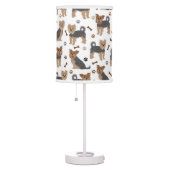 Yorkshire Terrier Paws and Bones Yorkie Dog Table Lamp (Right)
