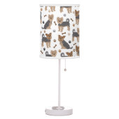 Yorkshire Terrier Paws and Bones Yorkie Dog Table Lamp (Left)