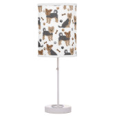 Yorkshire Terrier Paws and Bones Yorkie Dog Table Lamp (Front)