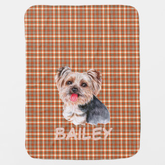 Yorkshire Terrier Personal Tartan Plaid Baby Blanket