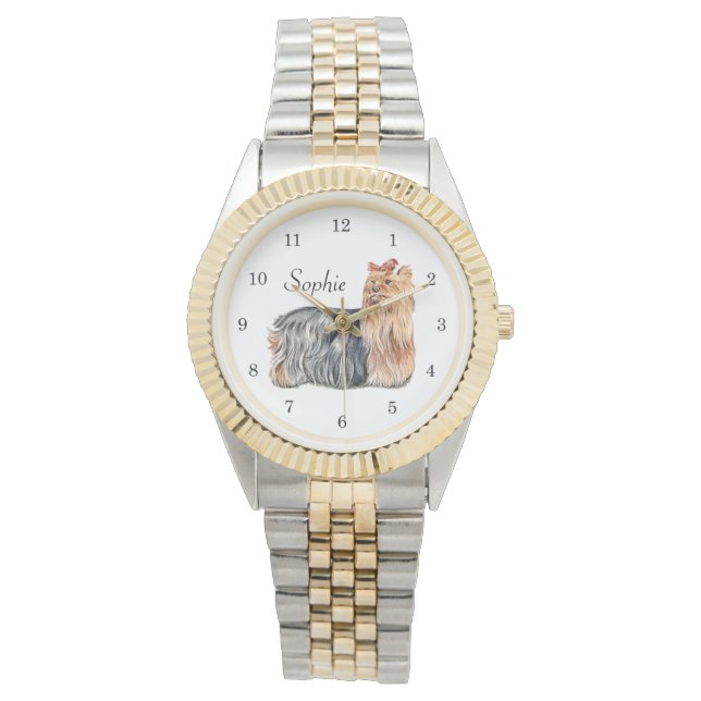 Yorkshire Terrier Personalize Watch (Front)