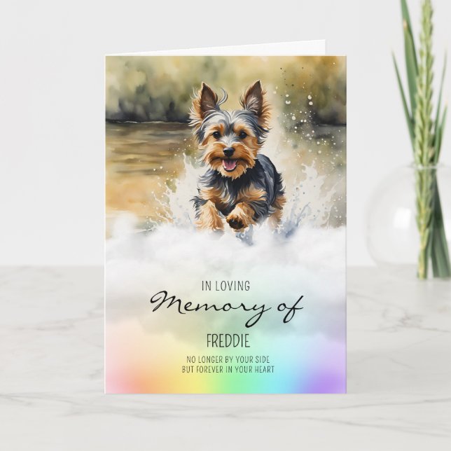 Yorkshire Terrier pet dog loss sympathy Card (Front)
