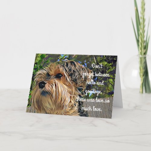 Yorkshire Terrier Pet Memory Digital Art Card