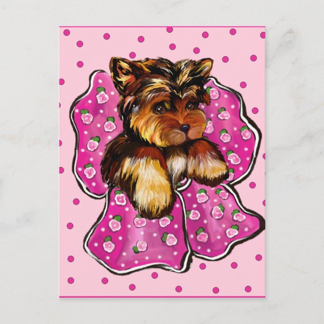 YORKSHIRE TERRIER POSTCARD (Front)