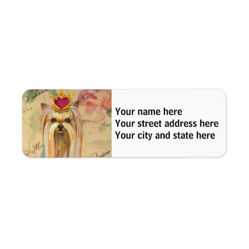 Yorkshire Terrier Princess Label