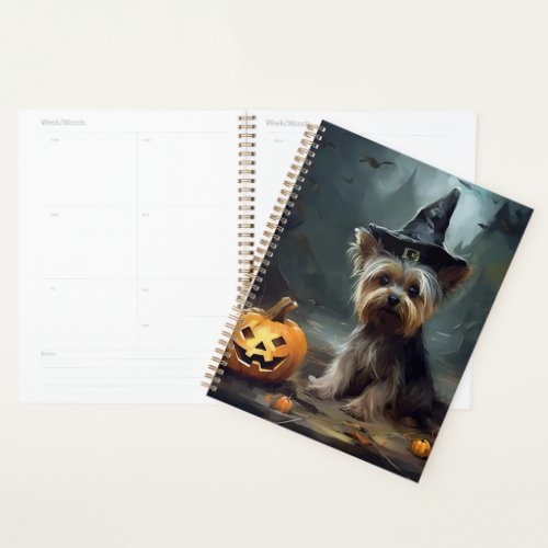 Yorkshire Terrier Pumpkins Halloween Scary  Planner