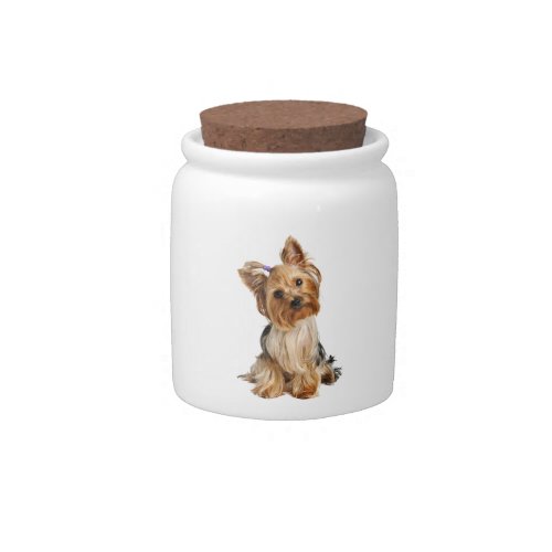 Yorkshire Terrier Puppy Candy Jar