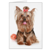 Yorkshire Terrier Puppy Dog Blank Card (Front)