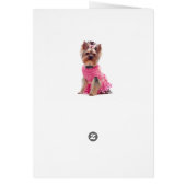 Yorkshire Terrier Puppy Dog Blank Card (Back)