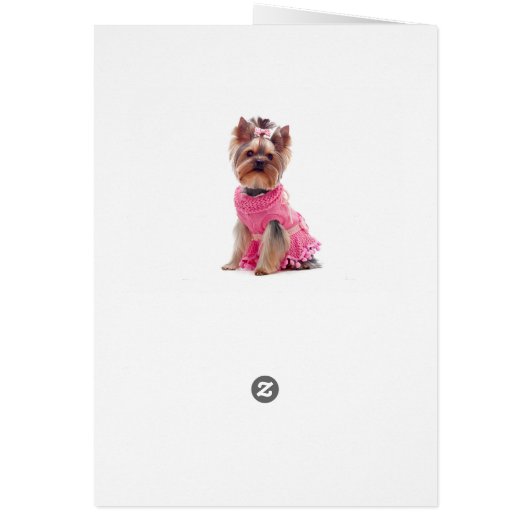 Yorkshire Terrier Puppy Dog Blank Card (Back)