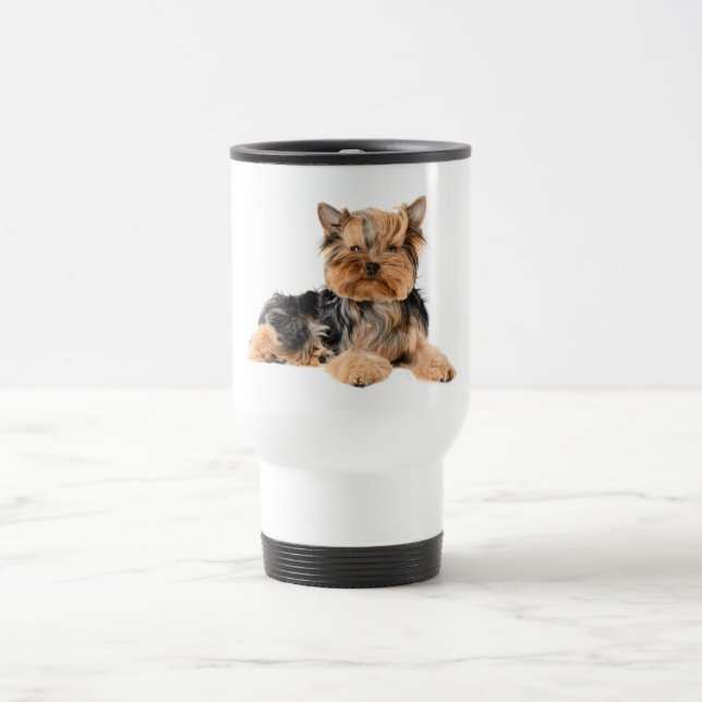 Yorkshire Terrier Puppy Dog  - Love Yorkie Travel Mug (Center)