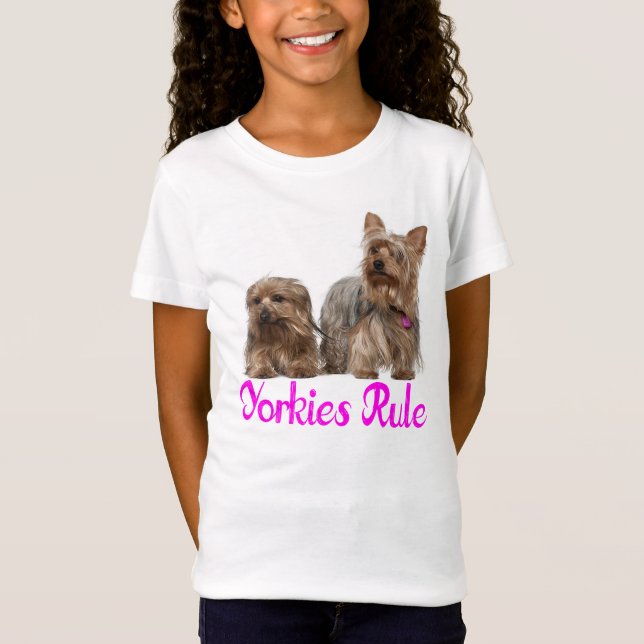 Yorkshire Terrier Puppy Dog Love Yorkies Girls T-Shirt (Front)