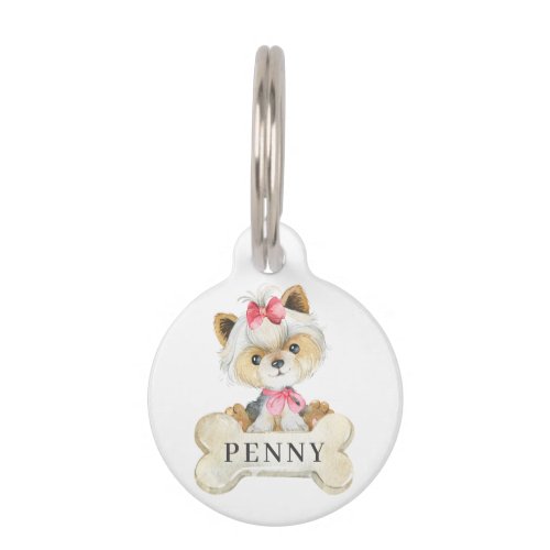 Yorkshire Terrier Puppy Dog Pet ID Tag