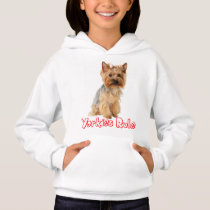 Yorkshire Terrier Puppy Dog Red Yorkies Rule Girls Hoodie Yorkshire Terrier Puppy Dog Red Yorkies Rule Girls Hoodie