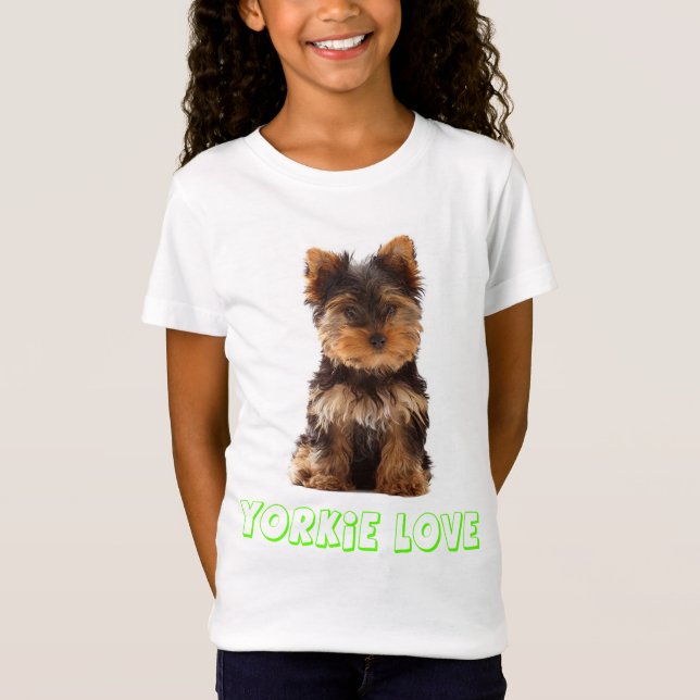 Yorkshire Terrier Puppy Dog Tee Shirt (Front)