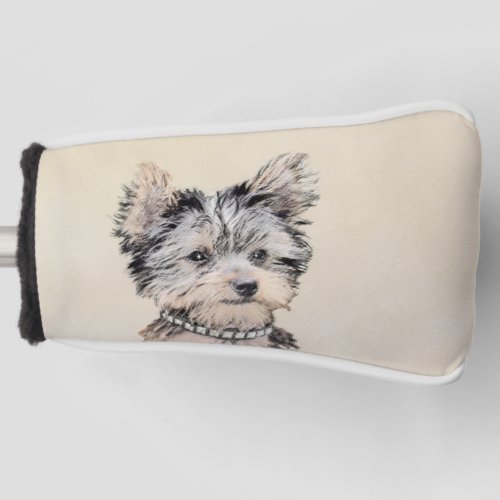 Yorkshire Terrier Puppy Painting Original Dog Art Golf Head Cover
