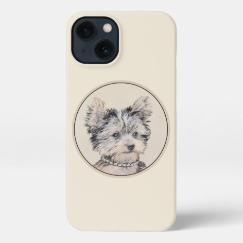 Yorkshire Terrier Puppy Painting Original Dog Art iPhone 13 Case