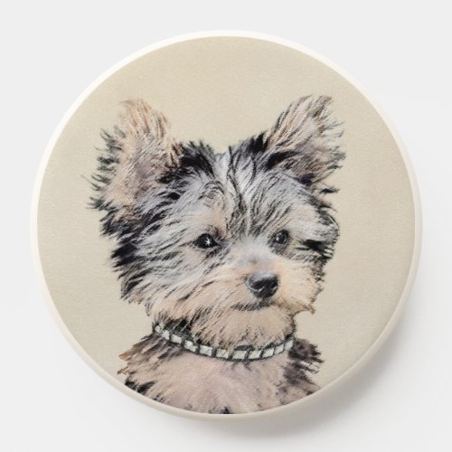 Yorkshire Terrier Puppy Painting Original Dog Art PopSocket