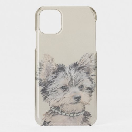 Yorkshire Terrier Puppy Painting Original Dog Art iPhone 11 Case