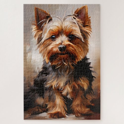 Yorkshire Terrier Realism Art Portrait Jigsaw Puzzle