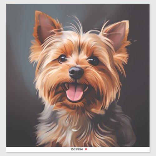 Yorkshire Terrier Realism Art Portrait Sticker