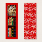 Yorkshire Terrier Red Bookmark (Front & Back)