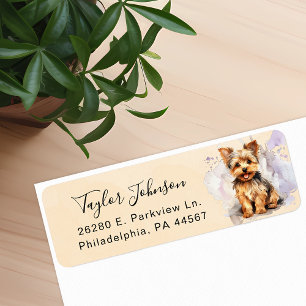 Yorkshire Terrier Return Address Label