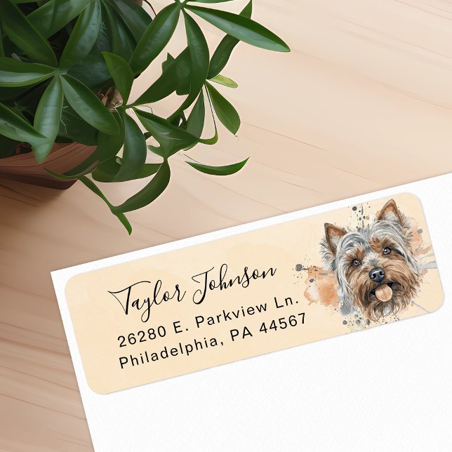 Yorkshire Terrier Return Address Label (Creator Uploaded)