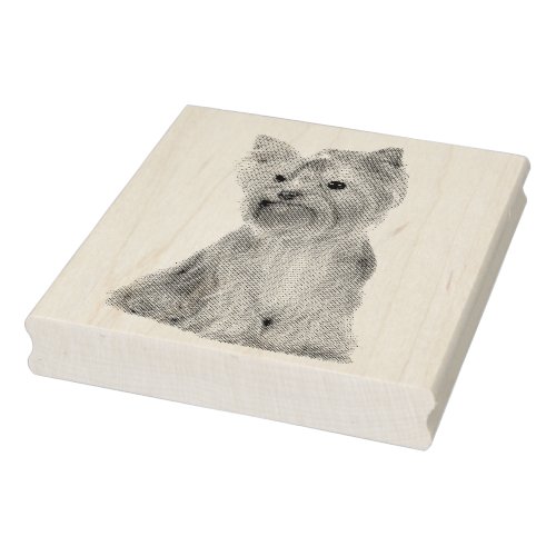 Yorkshire Terrier Rubber Stamp