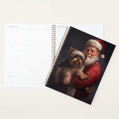 Yorkshire Terrier Santa Claus Festive Christmas Planner