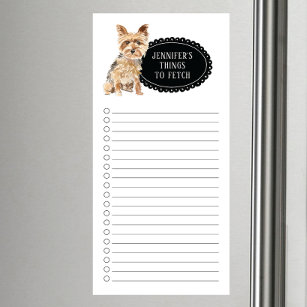 Yorkshire Terrier Shopping List Magnetic Notepad