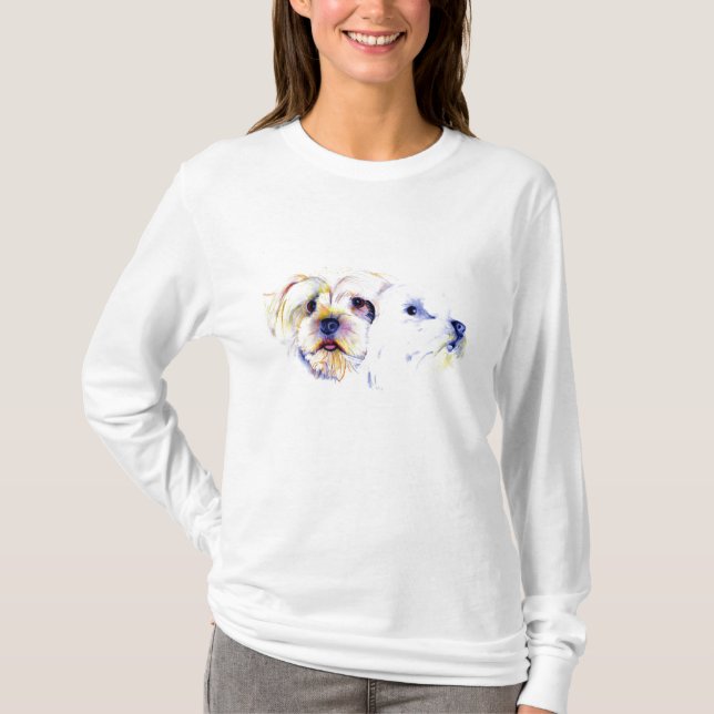 Yorkshire Terrier Sketch T shirt (Front)