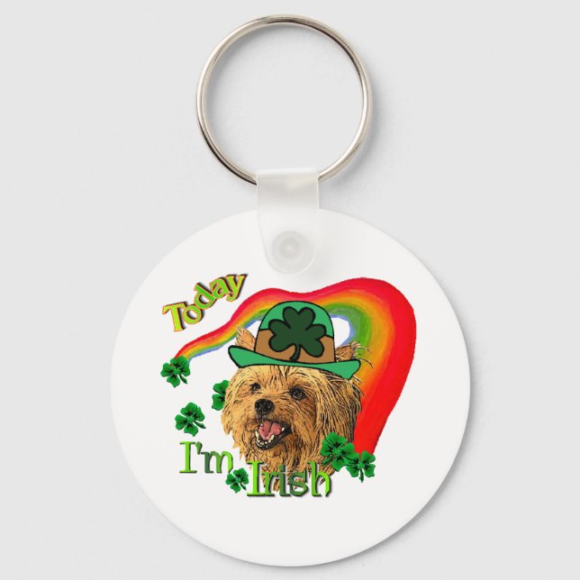 Yorkshire Terrier St Patricks Keychain (Front)