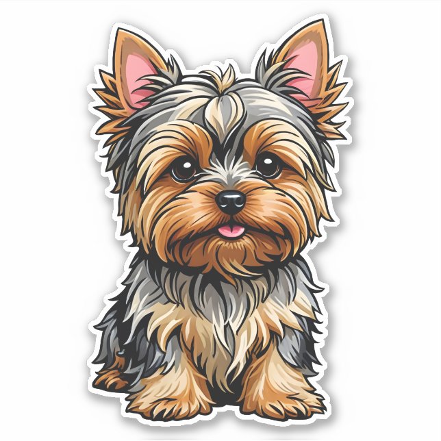 Yorkshire Terrier Sticker (Front)