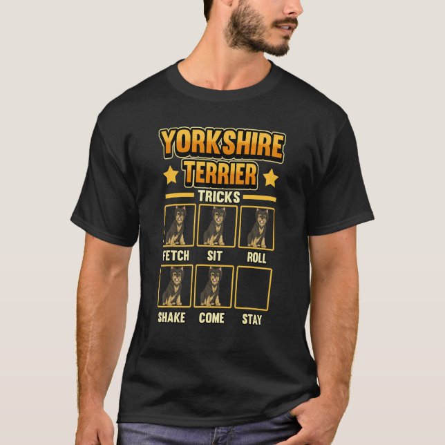 Yorkshire Terrier Tricks Puppy Trainer Yorkie Mom  T-Shirt (Front)