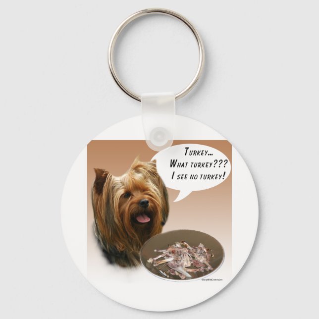 Yorkshire Terrier Turkey Keychain (Front)
