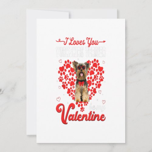 Yorkshire Terrier Valentines Day Tee Fun Dog Announcement