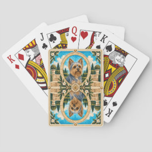 Yorkshire Terrier, Vintage Watercolor Dog Art Poker Cards
