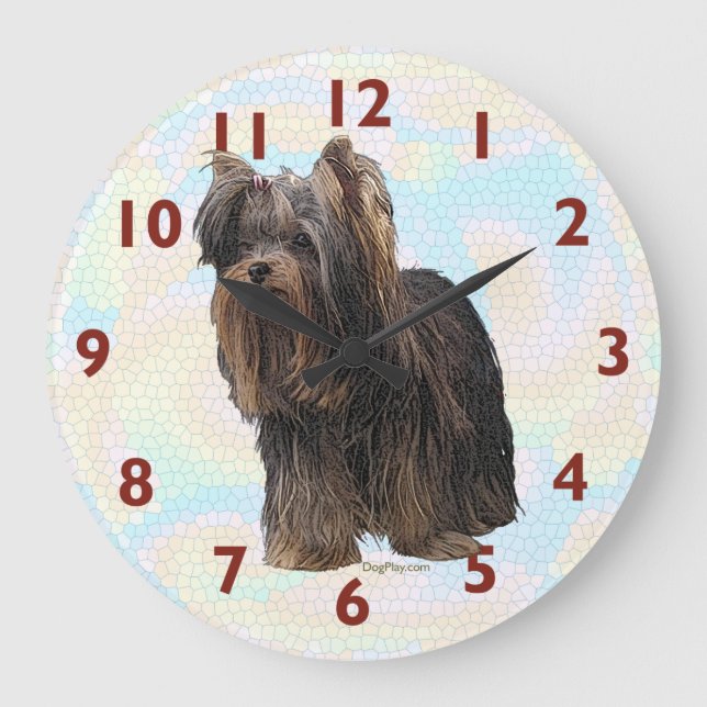 Yorkshire Terrier Wall Clock (Front)
