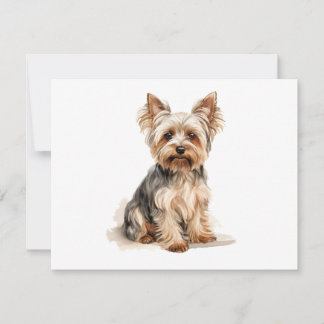 Yorkshire Terrier watercolor print Yorkie dog art