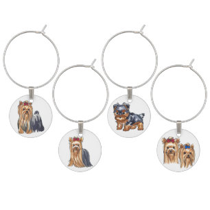Yorkshire Terrier Wine Charm