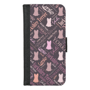 Yorkshire Terrier Word Art iPhone 8/7 Wallet Case